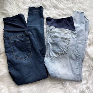 Bundle of 2 pairs of S H E I N Maternity Jeans in Dark and Light Blue